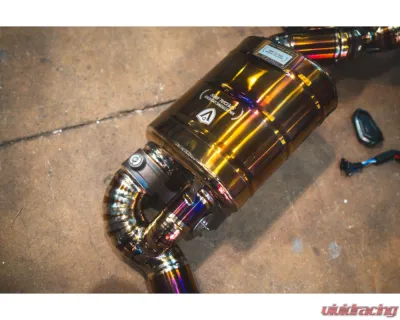 Valvetronic Designs Anodized Gold Valved Sport Exhaust System w/ Free Flow Race Front Pipes Porsche Cayman | Boxster 2012-2016 - POR.981.VSES.FFH.AG