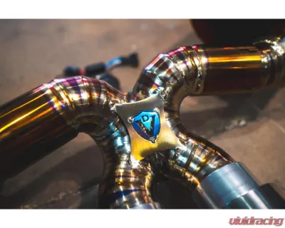 Valvetronic Designs Anodized Gold Valved Sport Exhaust System w/ Free Flow Race Front Pipes Porsche Cayman | Boxster 2012-2016 - POR.981.VSES.FFH.AG