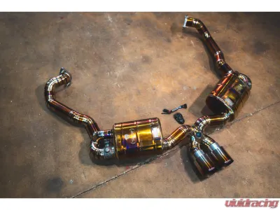 Valvetronic Designs Valved Sport Exhaust System Free Flow Race Front Pipes Porsche Boxster|Cayman 981 2012-2016 - POR.981.VSES.FFH.TI
