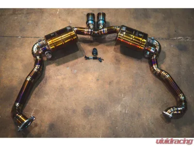 Valvetronic Designs Valved Sport Exhaust System Free Flow Race Front Pipes Porsche Boxster|Cayman 981 2012-2016 - POR.981.VSES.FFH.TI