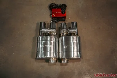 Valvetronic Designs Valved Muffler Kit Universal 2.5 inch | 63 MM Dual Outlet - UVM.63MM.DUALOUT.X2