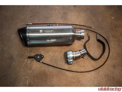 Valvetronic Designs 38mm Angled Motorcycle Valved Muffler - VTD.BIKE.SB.UVM.ANG.38MM