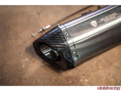 Valvetronic Designs 38mm Angled Motorcycle Valved Muffler - VTD.BIKE.SB.UVM.ANG.38MM