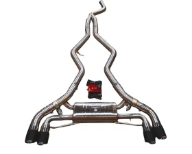 Valvetronic Designs Valved Catback Exhaust for BMW G20 M340i/M440i 2020-2025, T304 SS, Black Tips