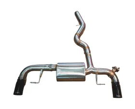 Valvetronic Designs Valved Axle-Back Exhaust for BMW G20 330i 430i 2.0L T304 SS Black Tips