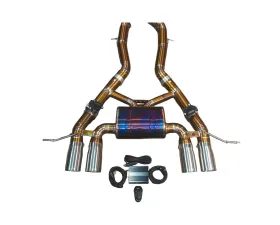 Valvetronic Designs BMW G87 M2 3.0L Valved Axleback Exhaust, Grade 5 Titanium, Brushed Tips