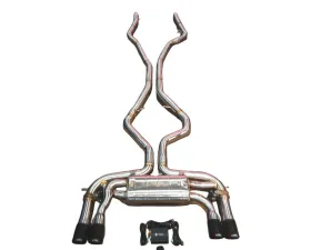 Valvetronic Designs BMW F85 X5M F86 X6M 4.4L Catback Exhaust T304 SS Black Tips 2015-2018