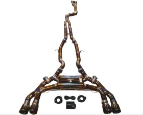 Valvetronic Designs BMW X3M/X4M 3.0L Catback Exhaust, Grade 5 Titanium, Black Tips