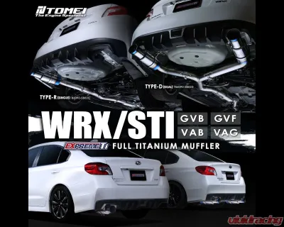 Tomei Expreme Ti Full Titanium Muffler Subaru WRX | WRX STI 1992-2014 - TB6090-SB02D