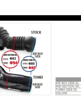 Tomei Turbo Suction Hose Mitsubishi 4G63 Evo7-9 2001-2007                                     - TB301A-MT01A - Image 5