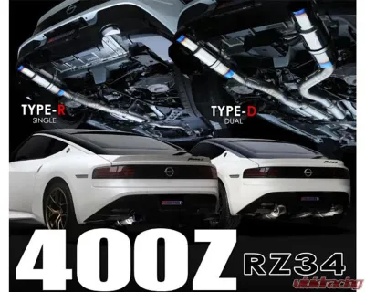 Tomei RZ34 Type-D Expreme Ti Full Titanium Muffler Kit Nissan 400Z 2023-2025 - TB6090-NS21D