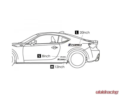 Tomei 12in Black M Engine Specialist 2016 Die Cut Sticker - TG201B-0000A