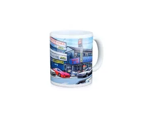 Tomei White 90's Tuning Shop Japan Mug