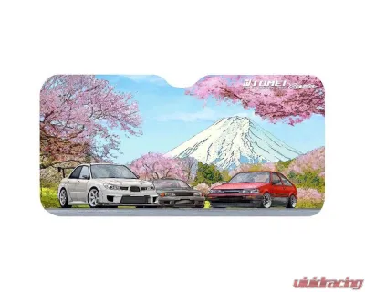 Tomei 59x28 Cherry Blossom Mt.Fuji Sunshade - TG701A-0000A