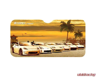 Tomei 59x28 Z Car Sunset Huntington Beach Sunshade - TG701A-NS00E