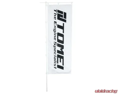 Tomei White Engine Specialist Nobori Flag - TGA01B-0000A