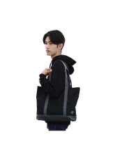 Tomei Black Zip Tote Bag TH701A-0000A - Durable Material, Stylish Design, Versatile Size                                     - TH701A-0000A - Image 4