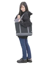 Tomei Black Zip Tote Bag TH701A-0000A - Durable Material, Stylish Design, Versatile Size                                     - TH701A-0000A - Image 5