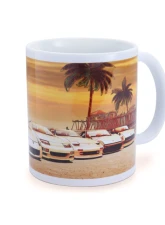 Tomei White Z Car Sunset Huntington Beach Mug                                     - TG601A-NS00E - Image 2