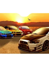 Tomei 59x28 Evo Sunset Lake Kawaguchi Sunshade                                     - TG701A-MT00A - Image 2