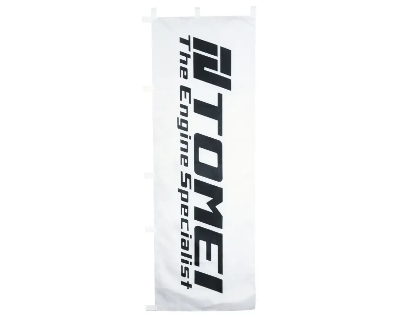 Tomei White Engine Specialist Nobori Flag - TGA01B-0000A