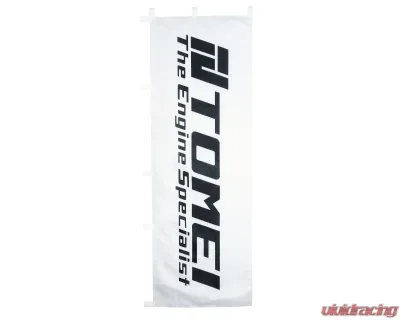 Tomei White Engine Specialist Nobori Flag - TGA01B-0000A