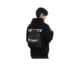 Tomei Black Drawstring Bag TH201F-0000A, Durable Fabric, Adjustable Size, Versatile Use