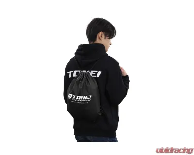 Tomei Black Drawstring Bag TH201F-0000A, Durable Fabric, Adjustable Size, Versatile Use - TH201F-0000A