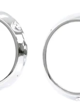 AMD Chrome LH/RH Pair Headlight Bezels                                     - 145-4666-C - Image 2
