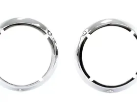 AMD Chrome LH/RH Pair Headlight Bezels Ford Bronco 1971-1977