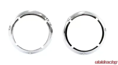 AMD Chrome LH/RH Pair Headlight Bezels Ford Bronco 1971-1977 - 145-4671-C