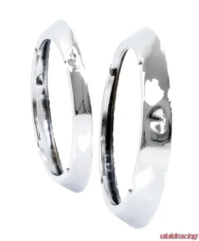 AMD Chrome LH/RH Pair Headlight Bezels Ford Bronco 1971-1977 - 145-4671-C