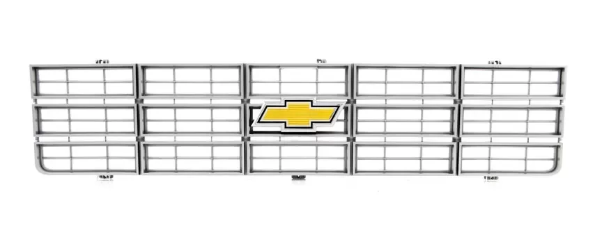 AMD Argent Gray Premium Grille OE Style with Foil Bowtie Emblem Chevrolet C/K | Blazer | Suburban 1977-1979 - 150-4077-2