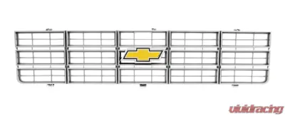 AMD Argent Gray Premium Grille OE Style with Foil Bowtie Emblem Chevrolet C/K | Blazer | Suburban 1977-1979 - 150-4077-2