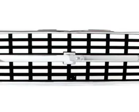 AMD Chrome/Dark Gray Dual Headlights Premium Grille OE Style with Emblem Mount Chevrolet Blazer | C/K 30 | Suburban 1989-1991