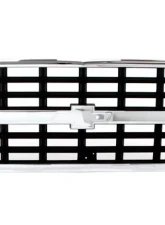 AMD Chrome/Dark Gray Dual Headlights Premium Grille OE Style with Emblem Mount Chevrolet Blazer | C/K 30 | Suburban 1989-1991                                     - 150-4389-4 - Image 4