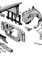 AMD RH Fender to Radiator Support Brace Ford Galaxie 1961-1964                                     - 220-8961-R - Image 3