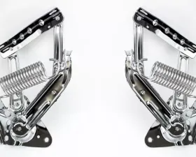 AMD Chrome Pair Hood Hinges with Stainless Springs Chevrolet Blazer | C/K | GMC Suburban 1967-1972