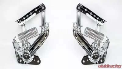 AMD Chrome Pair Hood Hinges with Stainless Springs Chevrolet Blazer | C/K | GMC Suburban 1967-1972 - 310-4067-C