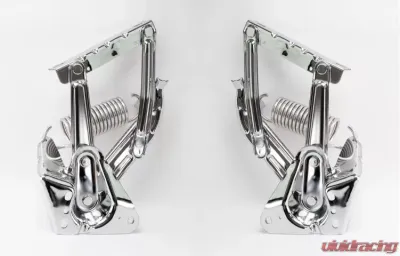 AMD Chrome Pair Hood Hinges with Stainless Springs Chevrolet Blazer | C/K | GMC Suburban 1967-1972 - 310-4067-C