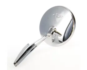 AMD Round with Ribbed Base and Bowtie Outside Door Mirror Chevrolet Camaro | Chevelle | Nova 1963-72