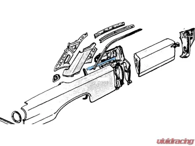 AMD Upper RH Quarter Panel Reinforcement Ford Galaxie 1963 - 712-8963-1R