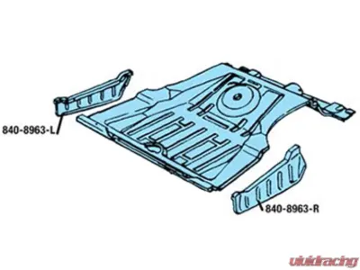 AMD LH Drop Off Trunk Floor Extension Ford Galaxie 1963 - 840-8963-L