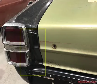 AMD LH Quarter to Taillight Panel Filler Panel Ford Fairlane 1966-1967 - 920-8466-L