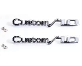 AMD LH/RH Pair Custom 10 Front Fender Emblems Chevrolet Blazer | Suburban | C/K 1969-1972