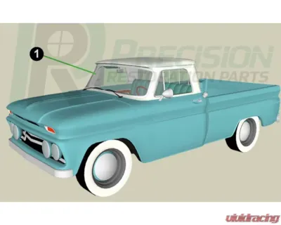 AMD Windshield Gasket Seal w/o Trim Groove Chevrolet | GMC 1955-1959 - G-WBL407GM