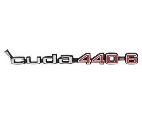 AMD Cuda 440-6 Hood Emblem (Rallye Hood) Sold Each Plymouth Barracuda 1970-1971