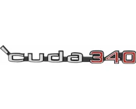 AMD Cuda 340 Hood Emblem - Sold Each Plymouth Barracuda 1970-1973