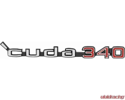 AMD Cuda 340 Hood Emblem - Sold Each Plymouth Barracuda 1970-1973 - K-3443159
