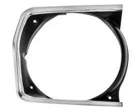 AMD Black RH Headlamp Bezel Plymouth Duster | Scamp | Valiant A-Body 1970-1972